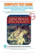 Abnormal Psychology &ndash; 18th Edition &lpar;Test Bank for Kring&comma; Johnson&comma; Davison & Neale&rpar; &vert; Complete Chapter-by-Chapter Exam Questions&comma; Multiple Choice&comma; Fill-in-the-Blank&comma; Short Answer & Essay Solutions for Comprehensive Study Preparation