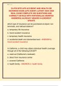 CA PSI SITE LIFE ACCIDENT AND HEALTH OR  SICKNESS EXAM &lpar;LIFE AGENT&rpar; LATEST 2025&sol; 2026  REAL EXAM COMPLETE 200 QUESTIONS AND  CORRECT DETAILS &lpar;VERIFIED ANSWERS&rpar; &vert;ALREADY  GRADED A&plus;&vert;&vert;LATEST UPDATE