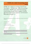 NURS 5461 Adult Gerontology Final Exam   Test Bank 1 &sol; NURS 5461 Adult Gerontology  Final Prep &sol;NURS 5461 Adult Gerontology  Final Practice Exam With Complete Verified  Questions And Correct Answers with Detailed  Rationales Graded A &plus;