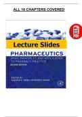 Pharmaceutics&colon; Basic Principles & Application to Pharmacy Practice &mdash; Lecture Slides &lpar;All 16 Ch&period;&rpar;