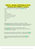 CFP    Bundled Questions and CORRECT Answers