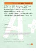 NURS 5461 Adult Gerontology Final Actual  Exam  Test Bank  &sol; NURS 5461 Adult  Gerontology Final Prep &sol;NURS 5461 Adult  Gerontology Final Practice Exam   With Complete Verified Questions And Correct  Answers with Detailed Rationales Graded A &plus;  