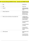 CFP - Insurance Planning UPDATED  ACTUAL    Questions and CORRECT Answers
