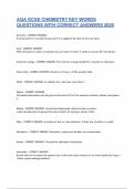 AQA GCSE CHEMISTRY ORGANIC CHEMISTRY QUESTIONS WITH CORRECT ANSWERS 2025