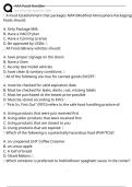 AAA Food Handler Exam Questions and Answers 100&percnt; Pass &vert;Verified & Updated&vert;ACTUAL 2025&sol;2026 Cheat Sheet