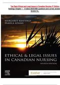 Test Bank Ethical and Legal Issues in Canadian Nursing 4th Edition Keatings Chapter 1 - 12 latest 2025&sol;2026 questions and correct answers&period; Graded A&plus;&period;
