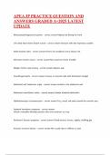 APEA 3P PRACTICE QUESTION AND ANSWERS GRADED A&plus;2025 LATEST UPDATE