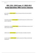 BYU CELL 220 Exam &num;1 2025-26 &vert; Actual Questions With Correct Answers