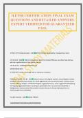 ILETSB CERTIFICATION FINAL EXAM QUESTIONS AND DETAILED ANSWERS&period; EXPERT VERIFIED FOR GUARANTEED PASS&period;