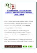 ATI Remediation Exam 2025&sol;2026 &ndash; 60&plus; Correct Q&A &vert; NCLEX Prep&comma; Nursing Interventions&comma; Wound Care&comma; Safety