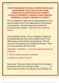 CCHP STANDARDS FOR HEALTH SERVICES IN JAILS  EXAM NEWEST 2025&sol; 2026 ACTUAL EXAM  COMPLETE 320 QUESTIONS AND CORRECT  DETAILED ANSWERS &lpar;VERIFIED ANSWERS&rpar;  &vert;ALREADY GRADED A&plus;&vert;BRAND NEW&excl;&excl;