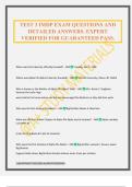 TEST 3 IMDP EXAM QUESTIONS AND DETAILED ANSWERS&period; EXPERT VERIFIED FOR GUARANTEED PASS&period;