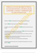 INDIANA STATE BOARD FUNERAL EXAM QUESTIONS AND DETAILED ANSWERS&period; EXPERT VERIFIED FOR GUARANTEED PASS&period;