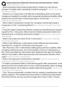 Special Education Methods of Instruction and Intervention - D232 Exam Questions and Answers 100&percnt; Pass &vert;Verified & Updated&vert;ACTUAL 2025&sol;2026 Cheat Sheet