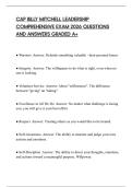 CAP BILLY MITCHELL LEADERSHIP COMPREHENSIVE EXAM 2026 QUESTIONS AND ANSWERS GRADED A&plus;