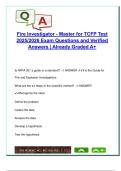 Fire Investigator Exam Prep 2025&sol;2026 &ndash; 100&plus; Verified Q&A &vert; Fire Cause Determination&comma; Scene Safety&comma; Evidence Collection &vert; For NFPA 1033 & IAAI Certification
