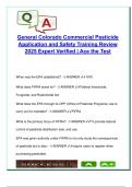 Colorado Commercial Pesticide Safety Exam 2025&sol;2026 &ndash; 100&plus; Verified Q&A &vert; FIFRA&comma; EPA&comma; FQPA&comma; WPS&comma; Labeling Rules &vert; For CDA Applicator Certification