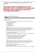 Test Bank for Lehne&rsquo;s Pharmacology for Nursing Care&comma; 11th Edition by Jacqueline Rosenjack Burchum & Laura D&period; Rosenthal &vert; ISBN-13&colon; 978-0323825221 &vert; Verified Questions & Answers &vert; Latest 2025&sol;2026 Edition