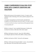 CMMB COMPREHENSIVE EXAM 2026 STUDY PAPER WITH COMPLETE QUESTIONS AND SOLUTIONS