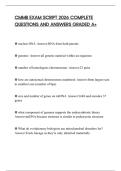 CMMB EXAM SCRIPT 2026 COMPLETE QUESTIONS AND ANSWERS GRADED A&plus;