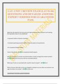 LAT&colon; UNIT 1 REVIEW EXAM &lpar;LAT 01-04&rpar; QUESTIONS AND DETAILED ANSWERS&period; EXPERT VERIFIED FOR GUARANTEED PASS&period;