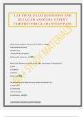 LAT FINAL EXAM QUESTIONS AND DETAILED ANSWERS&period; EXPERT VERIFIED FOR GUARANTEED PASS&period;