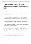 CMMB EXAMPREP 2026 ACTUAL EXAM QUESTIONS AND ANSWERS GUARANTEED TO PASS