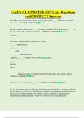CARN-AP  UPDATED ACTUAL  Questions  and CORRECT Answers 