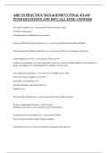 ARE 5&period;0 PRACTICE MANAGEMENT FINAL EXAM WITH QUESTIONS AND 100- ALL SURE ANSWERS 2025