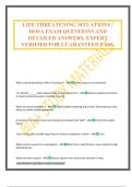LIFE THREATENING SITUATIONS &sol; HOSA EXAM QUESTIONS AND DETAILED ANSWERS&period; EXPERT VERIFIED FOR GUARANTEED PASS&period;