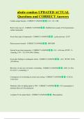 absite combos UPDATED ACTUAL   Questions and CORRECT Answers