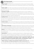 D224 Global Health Exam Questions and Answers 100&percnt; Pass &vert;Verified & Updated&vert;ACTUAL 2025&sol;2026 Cheat Sheet