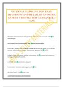 INTERNAL MEDICINE EOR EXAM QUESTIONS AND DETAILED ANSWERS&period; EXPERT VERIFIED FOR GUARANTEED PASS&period;