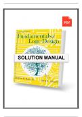 Fundamentals of Logic Design &mdash; Solutions Manual &lpar;7th Edition&comma; Roth & Kinney&rpar;