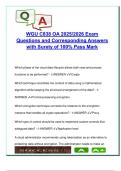 WGU C838 OA Exam | 90 Questions & Answers | Cloud Security, Risk Management, Compliance Standards