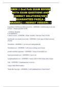 NBDE 2 Oral Path EXAM REVIEW WITH EXAM QUESTIONS AND CORRECT SOLUTIONS&vert;100&percnt; GUARANTEED PASS&vert;A&plus; GRADED&vert;&vert;<<NEWEST VERSION>>
