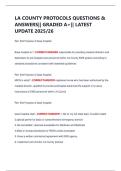LA COUNTY PROTOCOLS QUESTIONS &  ANSWERS&vert;&vert; GRADED A&plus;&vert;&vert; LATEST  UPDATE 2025&sol;26 