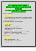 NR 574 FINAL EXAM WEEK 7&colon; TRAUMATIC CHEST & ABDOMINAL INJURIES QUESTIONS WITH CORRECT VERIFIED ANSWERS &vert; 100&percnt; PASS &lpar;A&plus; CERTIFIED&rpar;