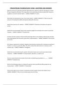 STRAIGHTERLINE PHARMACOLOGY EXAM 1 QUESTIONS AND ANSWERS