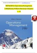 TEST BANK for Operations Management&comma; 14th Editionby William J Stevenson Chapters 1 - 19
