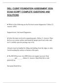 DELL CLIENT FOUNDATION ASSESSMENT 2026 EXAM SCRIPT COMPLETE QUESTIONS AND SOLUTIONS