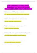 HUD Housing Counselor Exam Questions and Answers &vert; Latest Version &vert; 2025&sol;2026 &vert; Correct & Verified