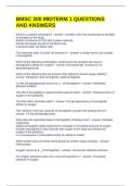 BMSC 200 MIDTERM 1 QUESTIONS AND ANSWERS