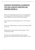 DYNATRACE PROFESSIONAL EXAMINATION TEST 2026 COMPLETE QUESTIONS AND ANSWERS GRADED A&plus;