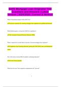 SAFE Mortgage Loan Originator Test Questions and Answers &vert; Latest Version &vert; 2025&sol;2026 &vert; Correct & Verified