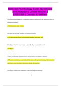 National Psychology Exam Questions and Answers &vert; Latest Version &vert; 2025&sol;2026 &vert; Correct & Verified