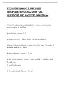 EXOS PERFORMANCE SPECIALIST COMPREHENSIVE EXAM 2026 FULL QUESTIONS AND ANSWERS GRADED A&plus;