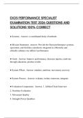 EXOS PERFORMANCE SPECIALIST EXAMINATION TEST 2026 QUESTIONS AND SOLUTIONS 100&percnt; CORRECT