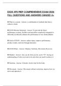 EXOS XPS PREP COMPREHENSIVE EXAM 2026 FULL QUESTIONS AND ANSWERS GRADED A&plus;