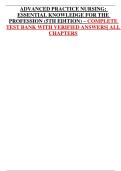TEST BANK ADVANCED PRACTICE NURSING&colon; ESSENTIAL KNOWLEDGE FOR THE PROFESSION &lpar;5TH EDITION&rpar; &ndash; COMPLETE WITH VERIFIED ANSWERS&vert; ALL CHAPTERS 